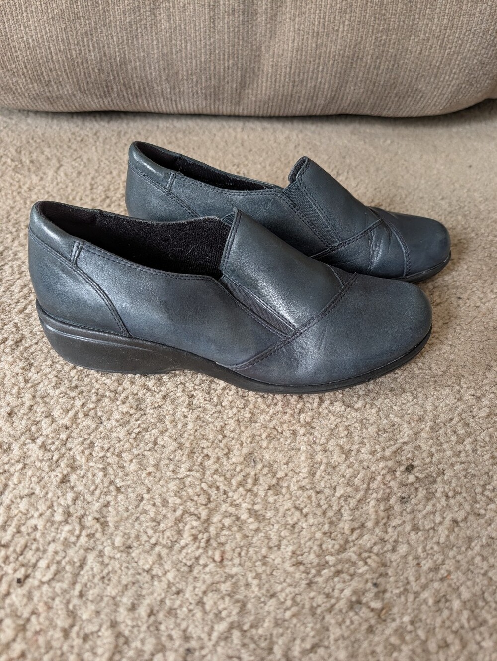Clarks Women's Slip-On Leather Loafers - Navy